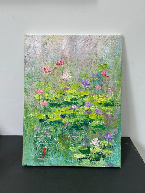 Koi in Lotus Pond