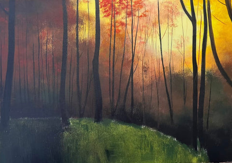 Autumn Forest Oil Painting
