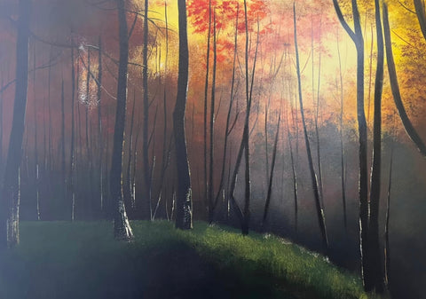 Autumn Forest Oil Painting