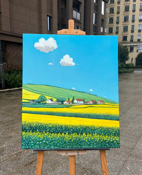 Pastoral Rapeseed Field Oil Painting