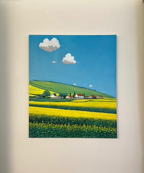 Pastoral Rapeseed Field Oil Painting