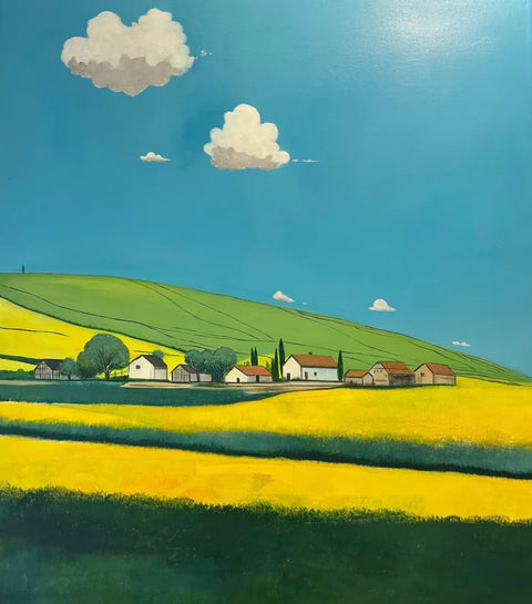 Pastoral Rapeseed Field Oil Painting