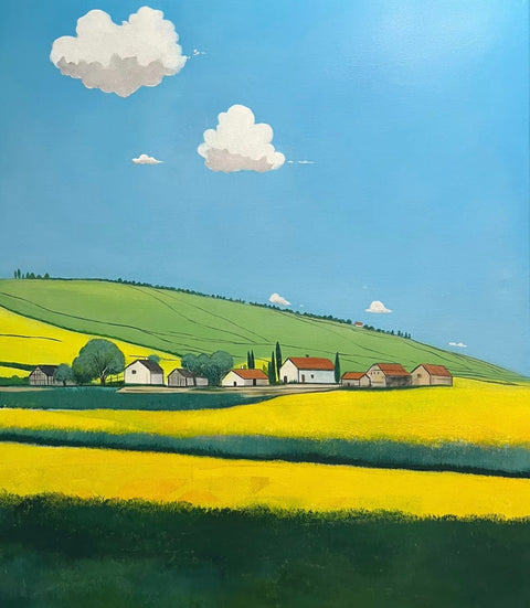Pastoral Rapeseed Field Oil Painting