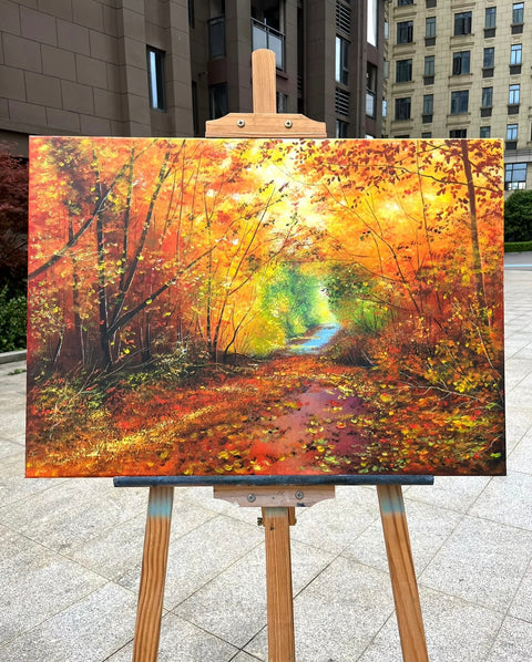 Autumn Path Oil Painting