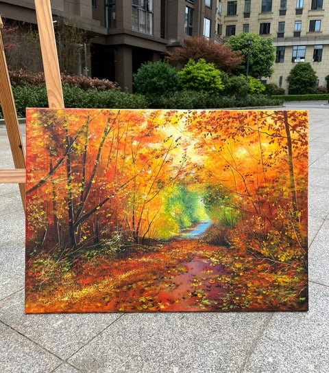 Autumn Path Oil Painting