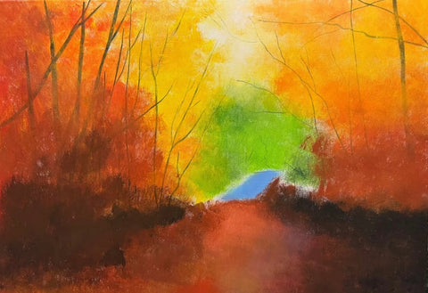 Autumn Path Oil Painting