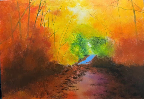 Autumn Path Oil Painting