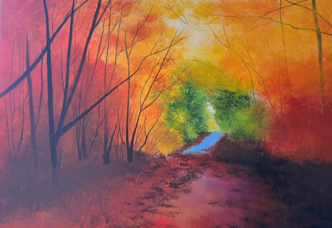 Autumn Path Oil Painting