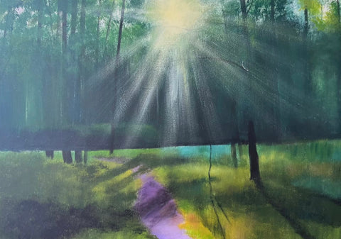 Forest Morning Light Oil Painting