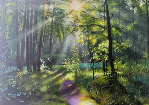 Forest Morning Light Oil Painting