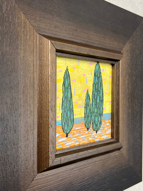 Stylized Cypress Trio