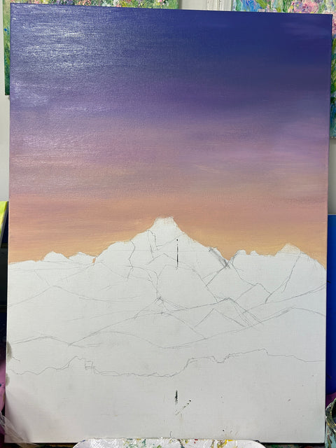 Shooting Star Over Snow Peak