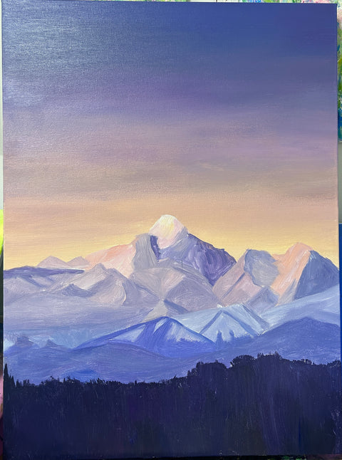 Shooting Star Over Snow Peak