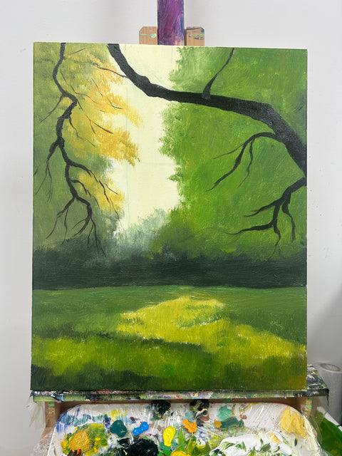 Deer in the Sunlit Forest