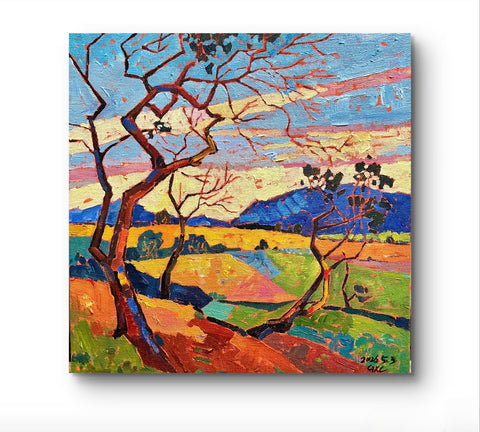 Twisted Trees at Sunset