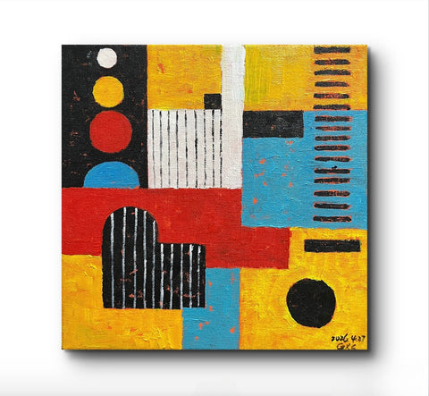 Bauhaus Primary Colors Art