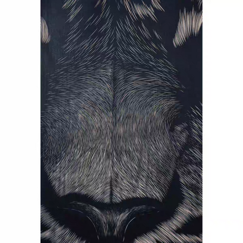Majestic Tiger Woodcut Print