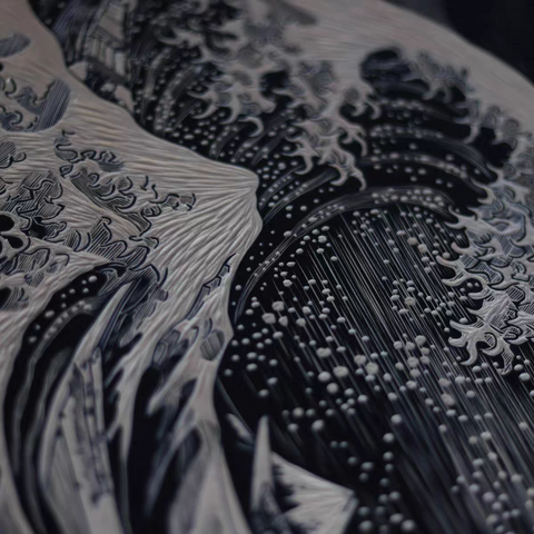 The Great Wave Woodcut Print