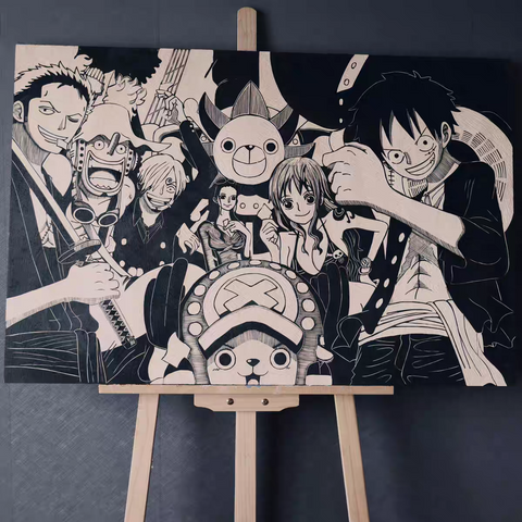 Straw Hat Crew Woodcut Print