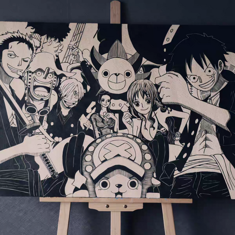 Straw Hat Crew Woodcut Print