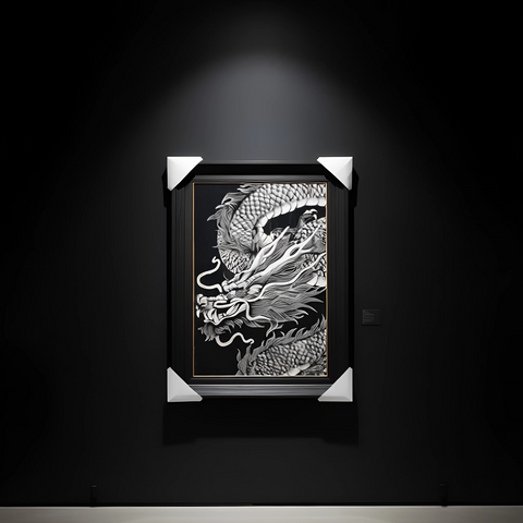 Ascending Dragon Woodcut Print